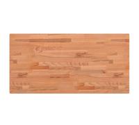 vidaXL Rectangular Solid Beech Wood Replacement Table Top - Easy-Clean, Versatile Application for Dining, Side, or Bar Table