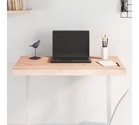 Vidaxl Table Top 80X50X4 Cm Untreated Solid Wood Oak Live Edge, Brown