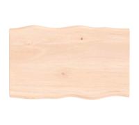 vidaXL Table Top 80x50x2 cm Untreated Solid Wood Oak Live Edge UK HOT