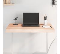 vidaXL Table Top 80x60x6 cm Untreated Solid Wood Oak Live Edge