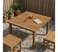 VidaXL Table Top 90 X 90 X 3.5 Cm Square Solid Teak Wood Natural