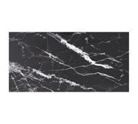 Vidaxl Table Top Black 100X50 Cm 6mm Tempered Glass With Marble Design Table Tops