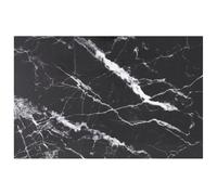 Vidaxl Table Top Black 100X62 Cm 8Mm Tempered Glass With Marble Design
