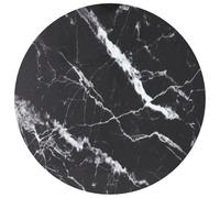 Vidaxl Table Top Black 40X0.8 Cm Tempered Glass With Marble Design