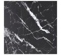 Vidaxl Table Top Black 50X50 Cm 6 mm Tempered Glass With Marble Design Table Tops