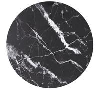 Vidaxl Table Top Black 60X0.8 Cm Tempered Glass With Marble Design Table Tops