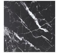 Vidaxl Table Top Black 60X60 Cm 6 mm Tempered Glass With Marble Design Table Tops
