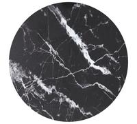 Vidaxl Table Top Black 90X1 Cm Tempered Glass With Marble Design