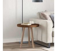 vidaXL Table Top Dark Brown Ø 50 x 4 cm Solid Oak Wood