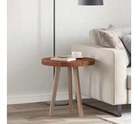 vidaXL Table Top Dark brown Ø 50 x 4 cm Solid oak wood