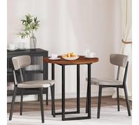 vidaXL Table Top Dark brown Ø 70 x 2.5 cm Solid oak wood
