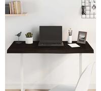 vidaXL Table Top Dark Brown 100x60x2 cm Treated Solid Wood Oak UK