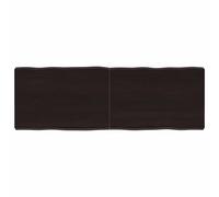 vidaXL Table Top Dark Brown 120x40x(2-6) cm Treated Solid Wood Live Edge UK