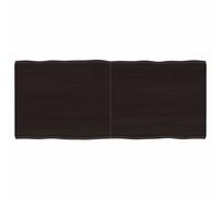 Vidaxl Table Top Dark Brown 120X50X(2-4) Cm Treated Solid Wood Live Edge, Brown