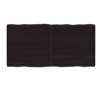 Vidaxl Table Top Dark Brown 120X60X(2-6) Cm Treated Solid Wood Live Edge, Brown