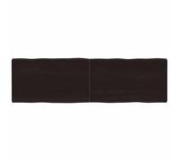 vidaXL Table Top Dark Brown 140x40x(2-4) cm Treated Solid Wood Live Edge UK