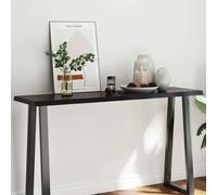 vidaXL Table Top Dark Brown 140x40x(2-4) cm Treated Solid Wood Live Edge UK