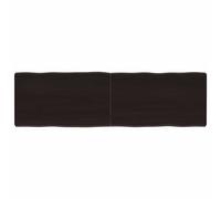 vidaXL Table Top Dark Brown 140x40x(2-6) cm Treated Solid Wood Live Edge UK