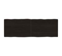 vidaXL Table Top Dark Brown 140x50x(2-4) cm Treated Solid Wood Live Edge