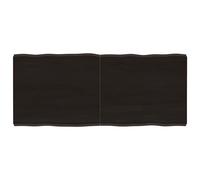 vidaXL Table Top Dark Brown 140x60x(2-6) cm Treated Solid Wood Live Edge