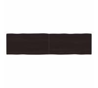 vidaXL Table Top Dark Brown 160x40x(2-4) cm Treated Solid Wood Live Edge