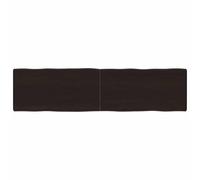 Vidaxl Table Top Dark Brown 160X40X(2-6) Cm Treated Solid Wood Live Edge, Brown