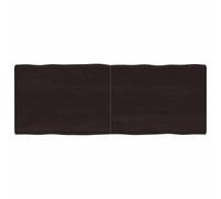 vidaXL Table Top Dark Brown 160x60x(2-6) cm Treated Solid Wood Live Edge UK