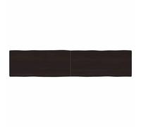 vidaXL Table Top Dark Brown 180x40x(2-4) cm Treated Solid Wood Live Edge