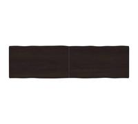 vidaXL Table Top Dark Brown 180x50x(2-4) cm Treated Solid Wood Live Edge