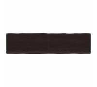 vidaXL Table Top Dark Brown 200x50x(2-4) cm Treated Solid Wood Live Edge