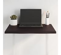 vidaXL Table Top Dark Brown 60x40x2 cm Treated Solid Wood Oak Live Edge