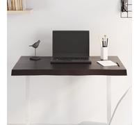 vidaXL Table Top Dark Grey 80x40x4 cm Treated Solid Wood Oak Live Edge UK NEW