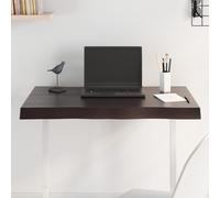 vidaXL Table Top Dark Brown 80x40x(2-6) cm Treated Solid Wood Live Edge