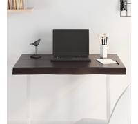 vidaXL Table Top Dark Grey 80x50x2 cm Treated Solid Wood Oak Live Edge UK NEW