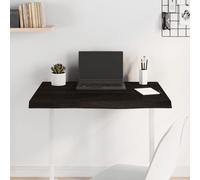 vidaXL Table Top Dark Brown 80x60x(2-6) cm Treated Solid Wood Oak NEW