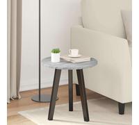 Tabletop Round Grey Sonoma 40 x 40 x 1.5cm Engineered Wood Smooth Finish Minimal