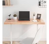 vidaXL Table Top Light Brown 100x60x(2-4)cm Treated Solid Wood Live Edge