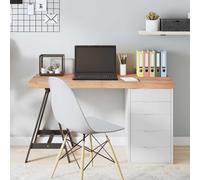 vidaXL Table Top Light Brown 120x40x(2-6) cm Treated Solid Wood Oak