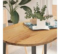 vidaXL Table Top Light Brown 120x60x2 cm Solid Wood Oak Oval