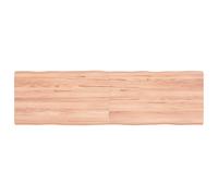 vidaXL Table Top Light Brown 140x40x(2-4)cm Treated Solid Wood Live Edge