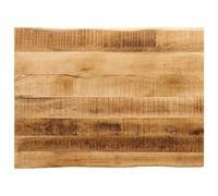 vidaXL Table Top Live Edge Mango Wood - Solid Wood Replacement Dining Table Top, Live Edge Design 80x60 cm - Easy to Clean Surface for Home, Living Room, Office