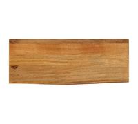 vidaXL Table Top Live Edge Replacement Board - Solid Mango Wood, 70 x 20 x 2.5 cm, Oak Finish