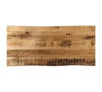 vidaXL Table Top - Live Edge Solid Mango Wood, 80x40x2.5 cm, Natural Brown Rustic Dining Replacement Top, Home/Commercial Furniture Piece