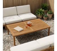 VidaXL Table Top Rectangular Solid Teak Wood Natural