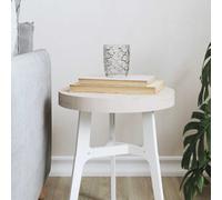 vidaXL Table Top Wooden Desk Top Dining Table Top Round White Solid Wood Pine