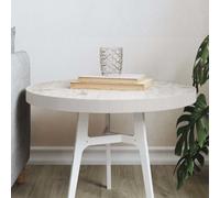 vidaXL Table Top Round White Ø50x3 cm Solid Wood Pine