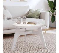 vidaXL Table Top Round White Ø60x3 cm Solid Wood Pine
