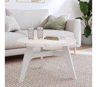 vidaXL Table Top Round White Ø70x3 cm Solid Wood Pine
