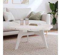 vidaXL Table Top Round White Ø90x3 cm Solid Wood Pine