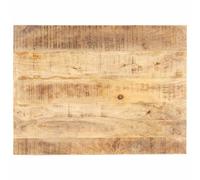 Tabletop Solid Mango Wood Rustic Brown 80 x 60 cm 15-16 mm Polished & Varnished